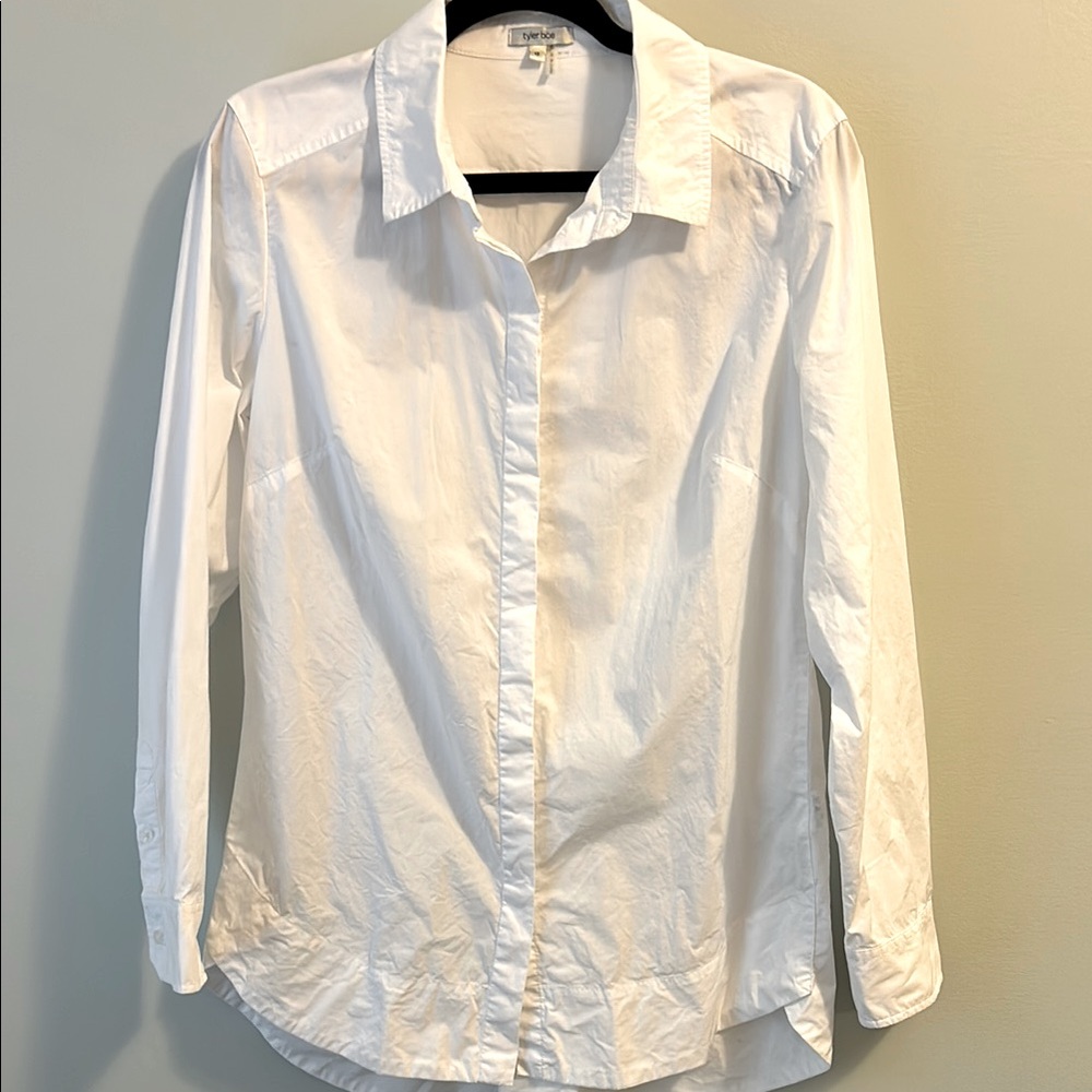 Tyler Boe white long sleeved blouse. Like New. Size 12